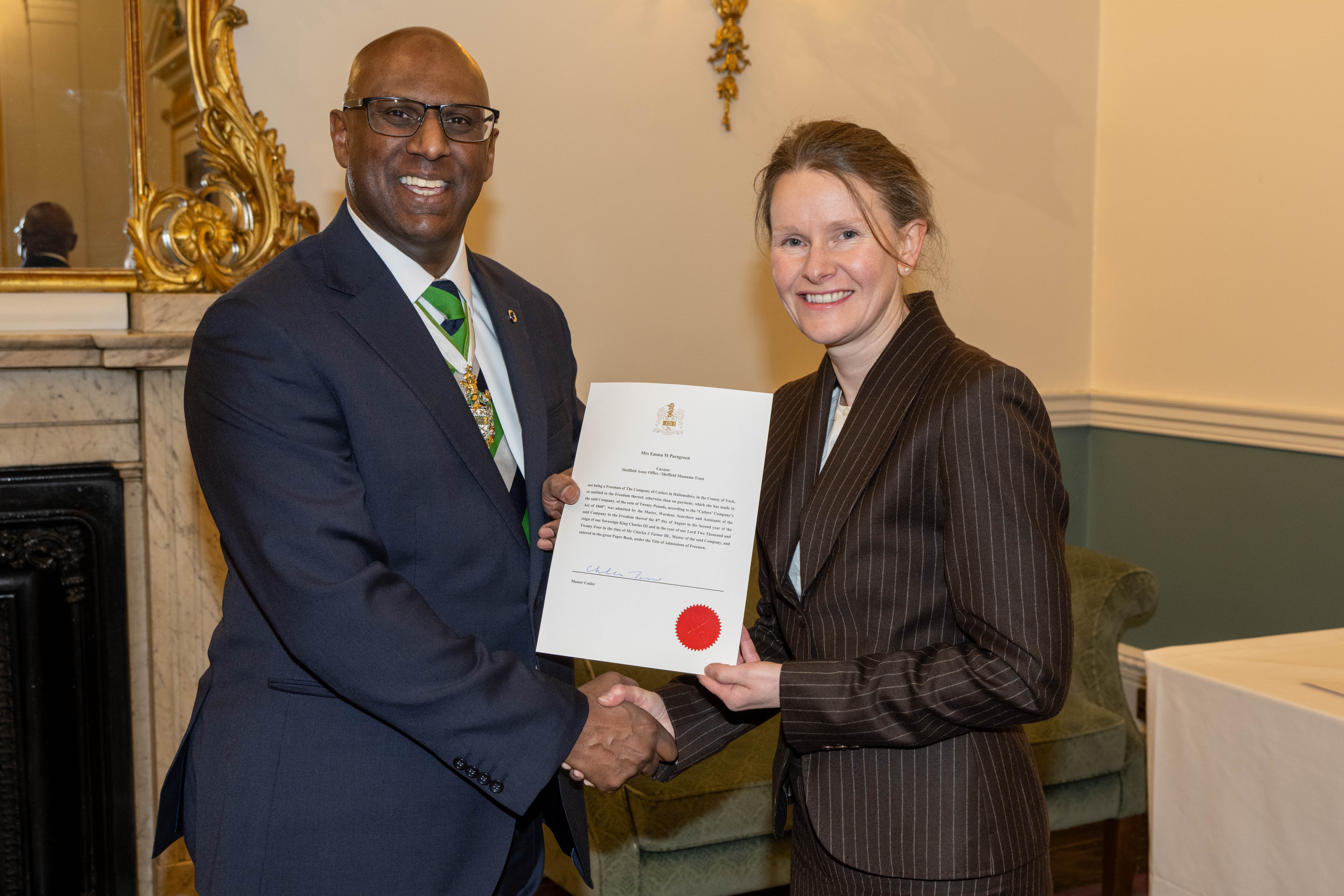 Sheffield Assay Office Emma Paragreen - Freeman of The Company of Cutlers, Sheffield