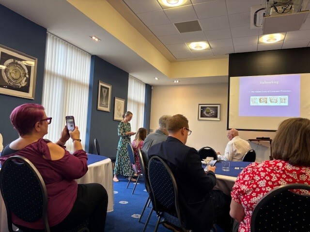 Emma Paragreen presenting to the Company of Cutlers First Tuesday Breakfast Meeting