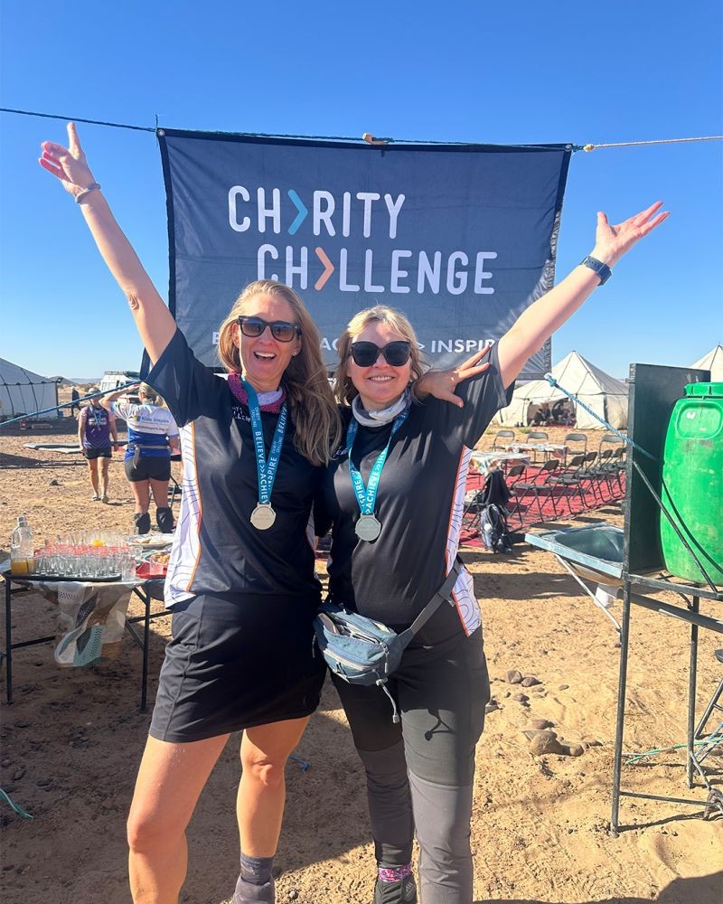 Judith Lockwood and Naomi Newton-Sherlock raise funds for Benevolent Society